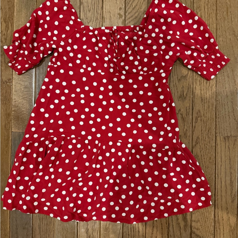 Old Navy Red and White Polka Dot Kids Dress